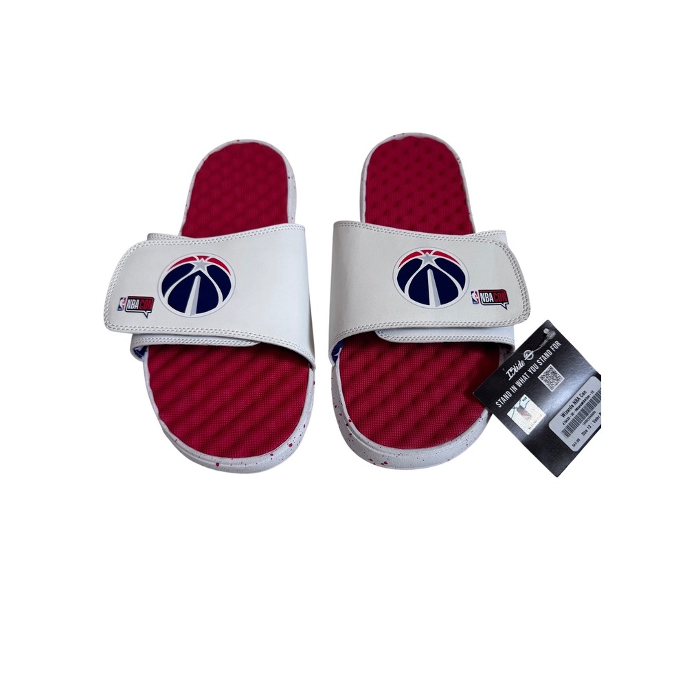 NWT Washington Wizards Valor Red NBA Con Slides Men's Size 13 Adjustable Sandals